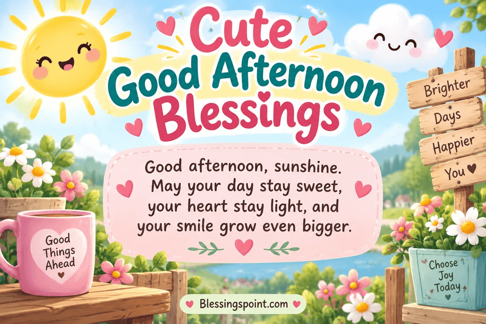 Cute Good Afternoon Blessings