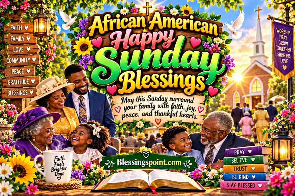 African American Happy Sunday Blessings