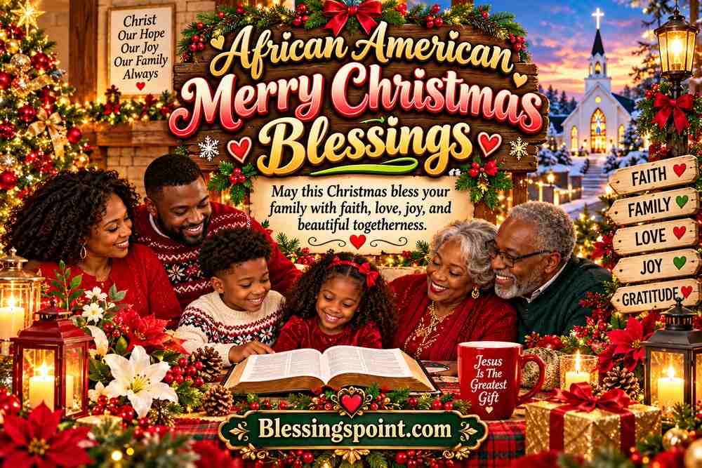 African American Merry Christmas Blessings