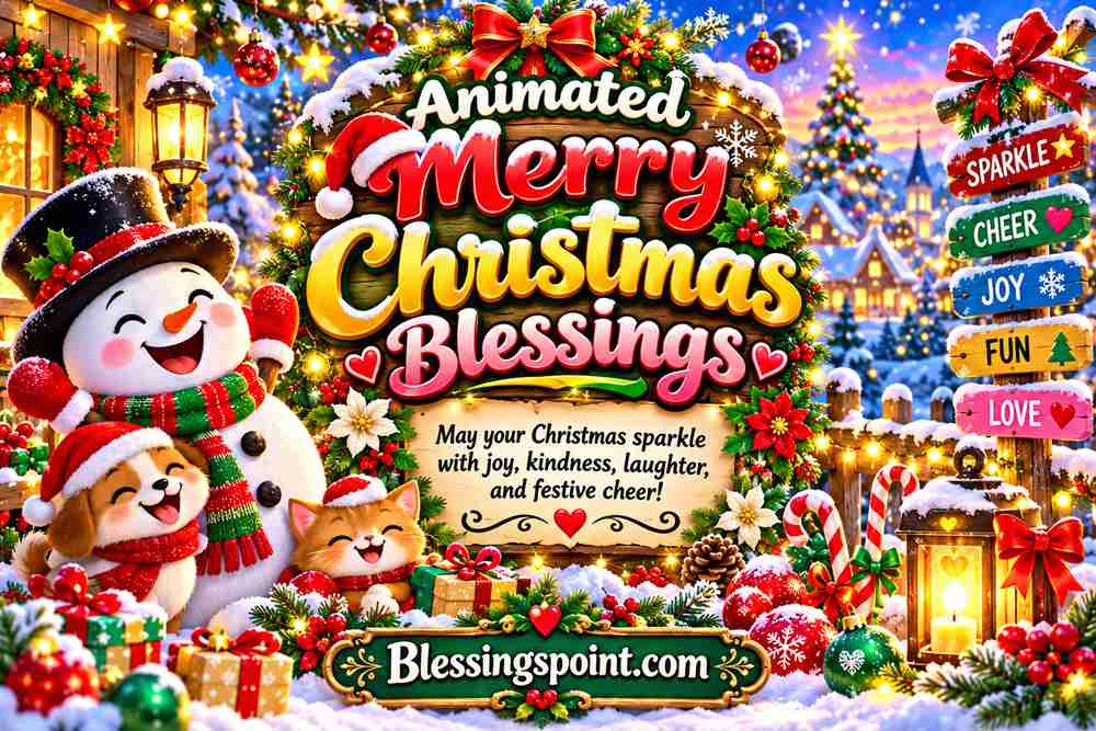 Animated Merry Christmas Blessings