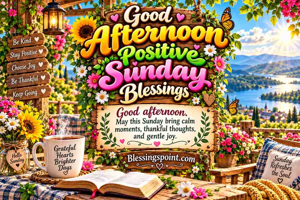 Good Afternoon Positive Sunday Blessings