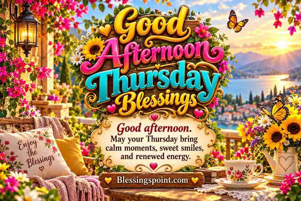 Good Afternoon Thursday Blessings