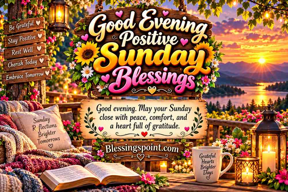 Good Evening Positive Sunday Blessings