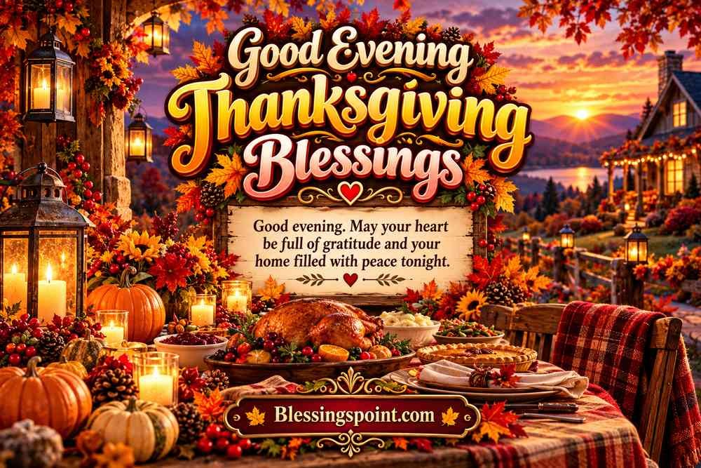 Good Evening Thanksgiving Blessings