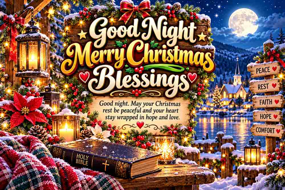 Good Night Merry Christmas Blessings