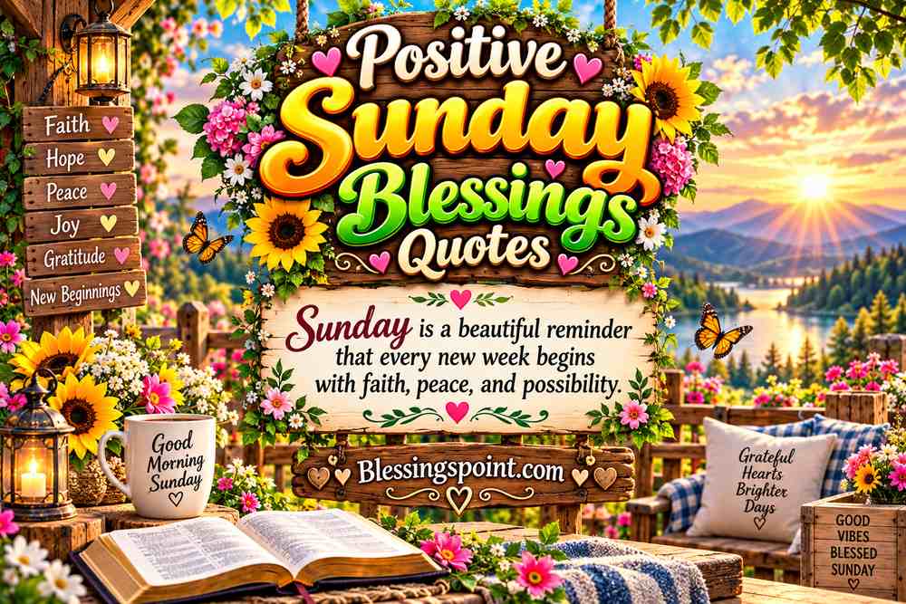 Positive Sunday Blessings Quotes