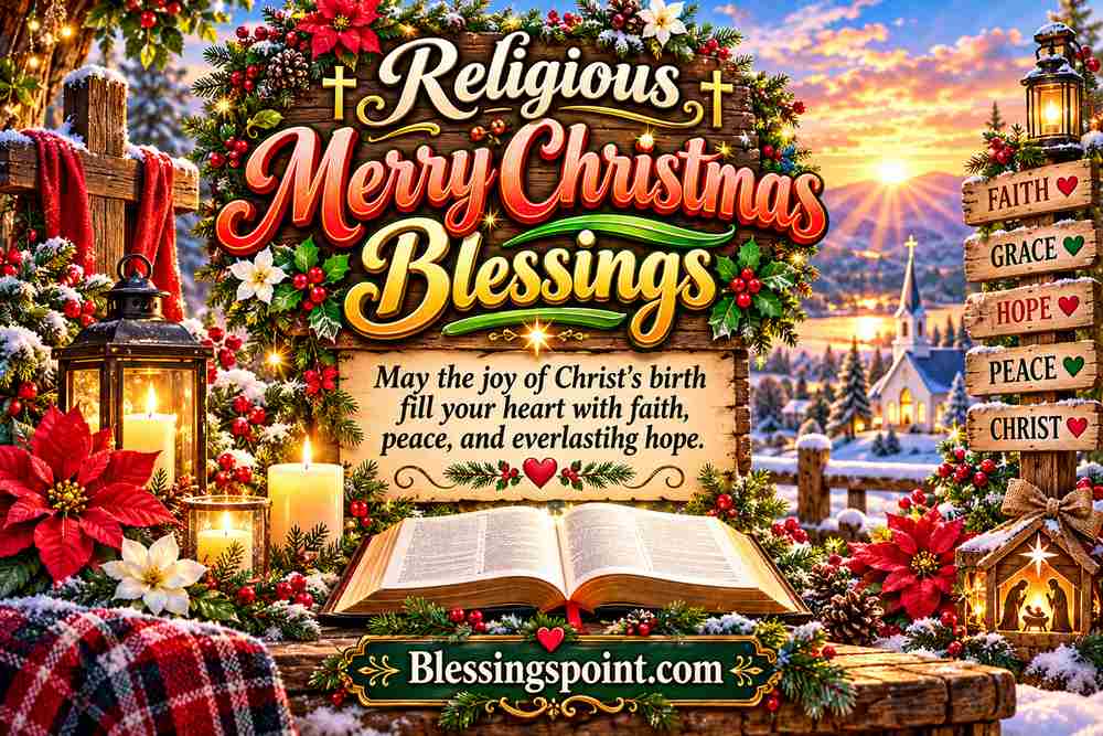 Religious Merry Christmas Blessings