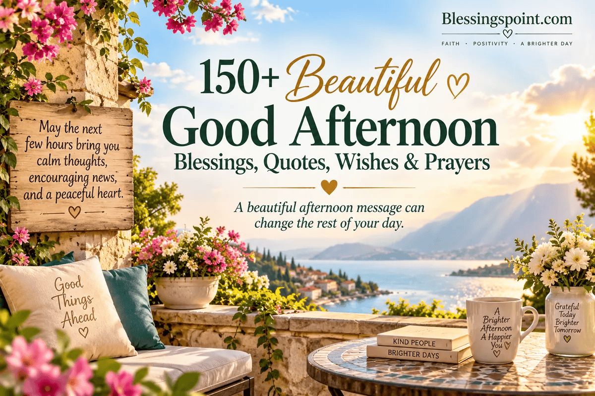 150+ Beautiful Good Afternoon Blessings, Quotes, Wishes & Prayers